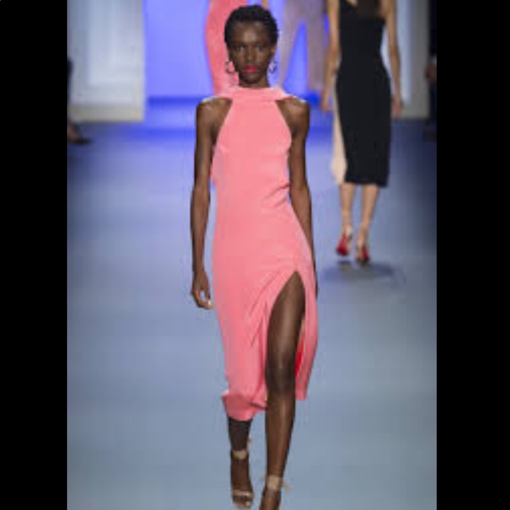 Cushnie silk thigh high, open back dress